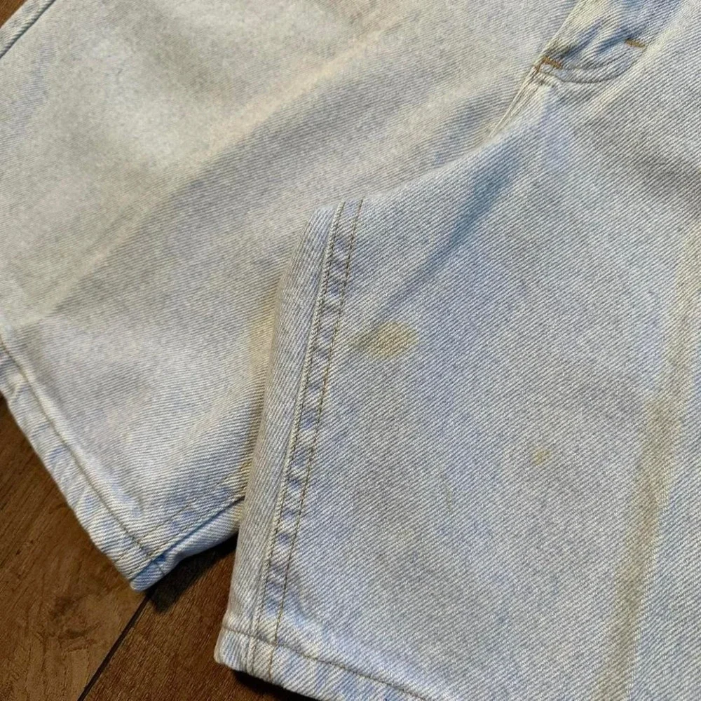 Vintage Lee Denim Jean Shorts Men's Size 38 Made‎ In USA Light Wash Jorts